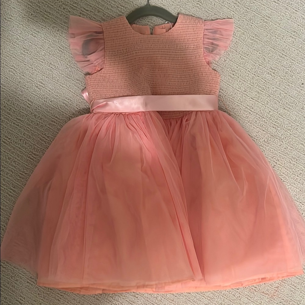 Holly Hastie Pink Smocked Tulle Dress
